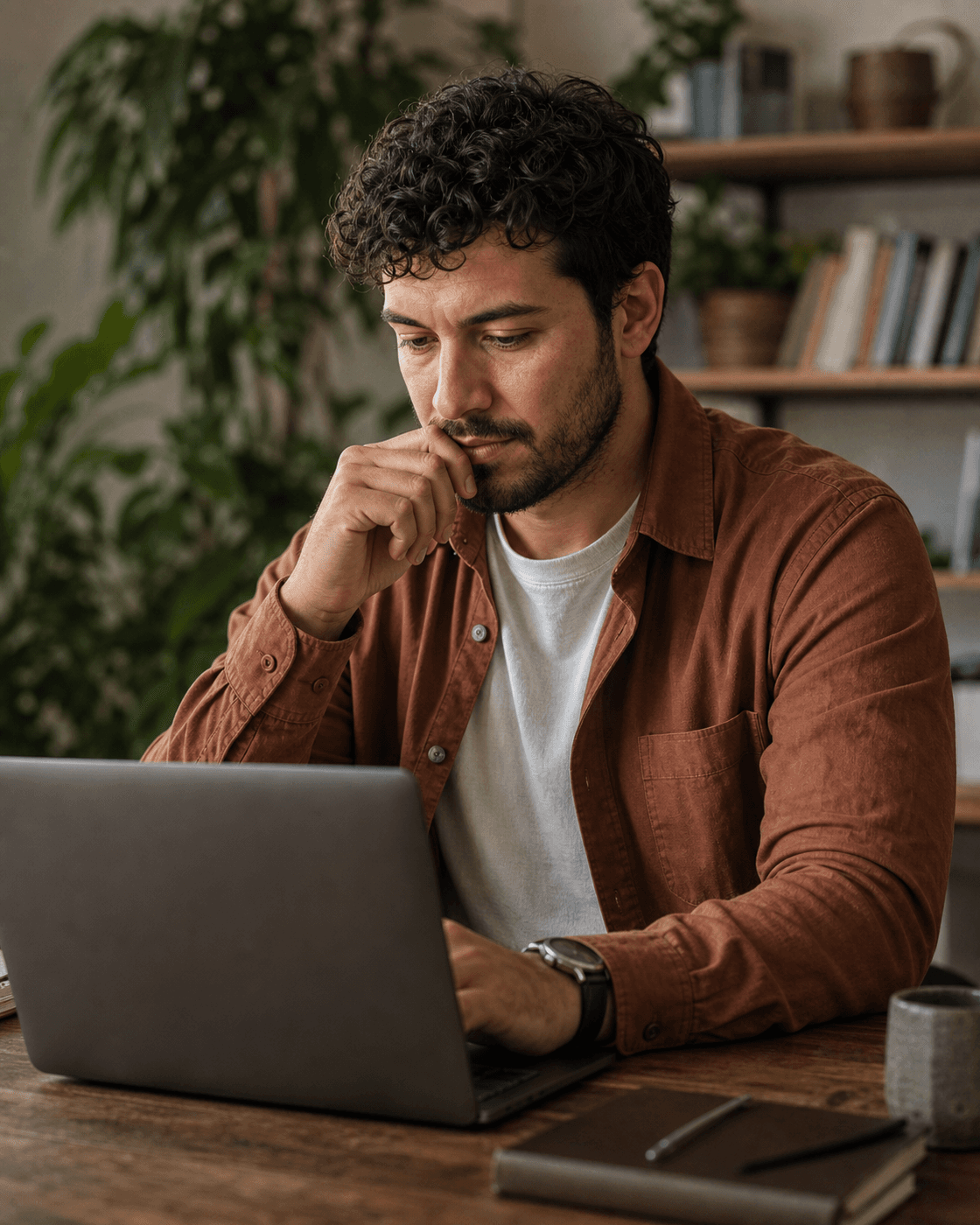 Profesional desarrollando un proyecto de portafolio